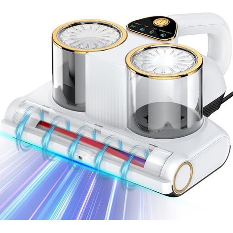 Matelas aspirateur pour matelas avec lumière UV,500 W 16 kpa aspirateur pour matelas avec chauffage et ultrasons aspire matelas anti-acariens élimine 99,9 % des allergènes, de la poussière (1/5)