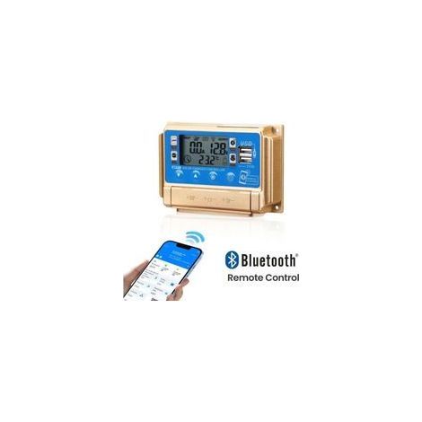 Régulateur de charge solaire MPPT 60 A – Chargeur 12 V/24 V – Efficacité de suivi 99 % – Écran LCD Bluetooth – Protection multiple (1/5)