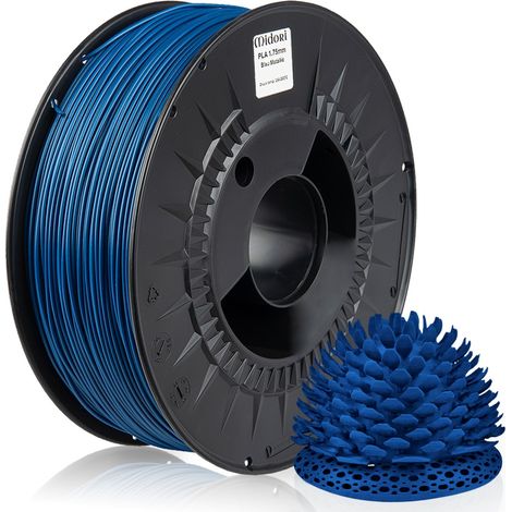 MIDORI® 3D Drucker 1,75mm PLA Filament 1kg Spule Rolle Premium Blau Metallic (1/5)