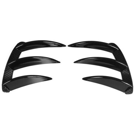BUNTHAUS Lèvre/splitter de pare-chocs arrière avec canards et évents - Pour Mercedes-Benz W176 A200 A250 A260 A45 AMG - Noir brillant (1/5)