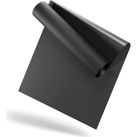 Tapis de protection de sol LILENO SPORTS [60 x 120 cm] Noir - Tapis de course 1 mm d'épaisseur - Tapis de fitness pour vélos elliptiques, home trainers et autres équipements de fitness - Convient égal (1/5)