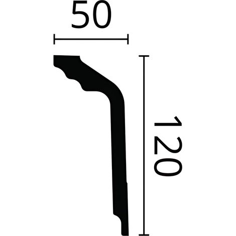 NMC – Corniche décorative 2m en polystyrène extrudé – Largeur 5cm – Finition blanc mat – Pour intérieurs modernes (1/3)