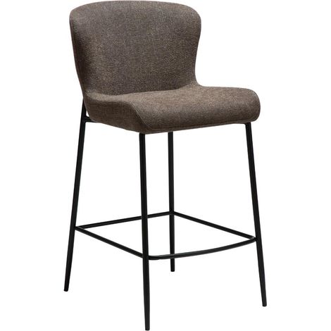 Glam Dan-Form Counterstuhl Bouclé braun.