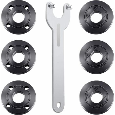 7-teiliges Winkelschleifer-Mutternset, Winkelschleiferschlüssel, 5/8-11 Flansch-Metall-Sicherungsmutter (1/5)