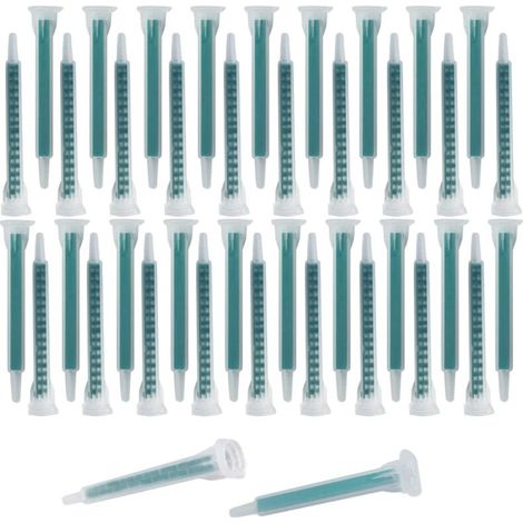 Epoxid-Mischdüse, 40 Stück, elektrostatische Kartuschenspitze, 50 ml/1,7 oz (Mischverhältnis 1:1/1:2), 16 Elemente