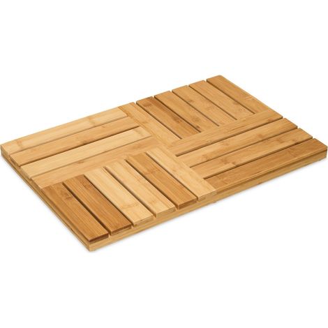 Alfombra de baño de bambú