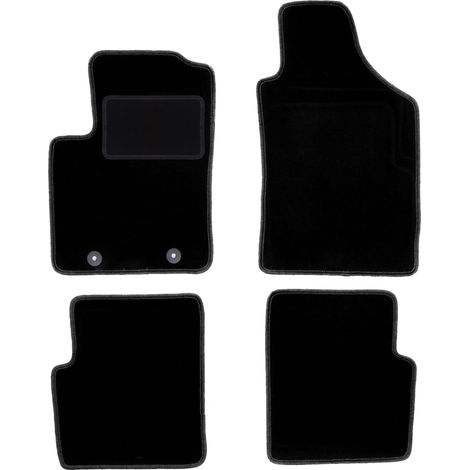 Tappetini in velluto nero per: Fiat 500 cabrio, hatchback (2007-2013) (1/5)