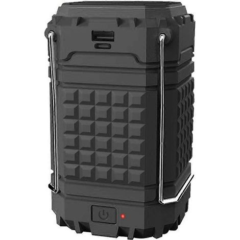 Lanterne de camping rechargeable à énergie solaire, alimentée par piles. (1/5)