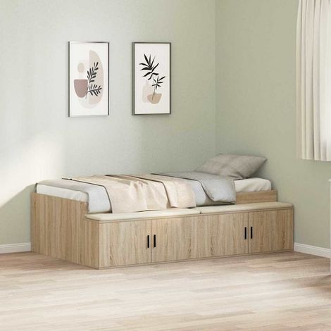 Estructura de cama con cajón Roble Sonoma 80 x 200 cm vidaXL