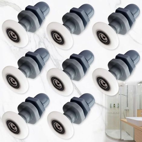 8 Pièces Rouleau Roulette Roue Pour Porte De Douche, Roulette De Douche 25mm, Roulettes Coulissantes Porte, Single Porte Douche Coureurs, Fur Portes En Verre d'Une Épaisseur d'Environ 4 à 6mm (1/4)