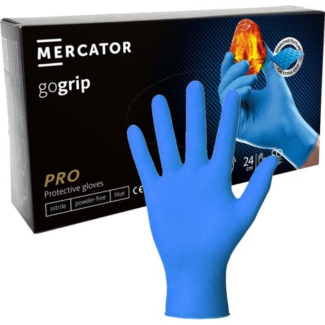 Guanti in nitrile taglia L, blu, Mercator Gogrip, 50 pezzi (1/5)