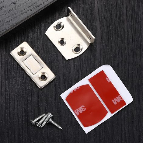Fermeture Magnétique Pour Porte De Meuble - Bande Magnétique En Forme De L - Sans Perçage - Joint Fin - Fixation Invisible - 2 Pièces (1/5)
