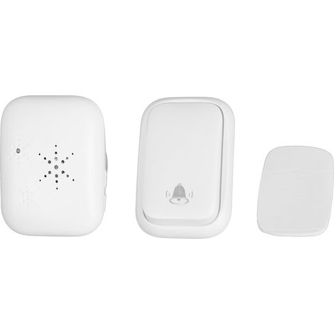 Sonnette sans fil extérieure autoportante, carillon Ding Dong blanc pour maison, bureau, immeuble, villa, prise EU 100-230V (1/5)