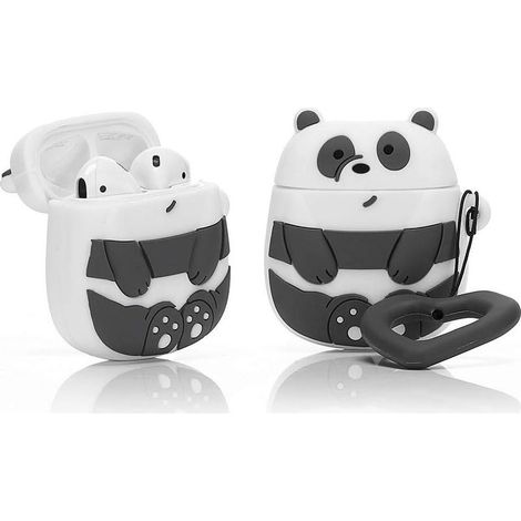 Niedliche und verspielte Silikonhülle für Apple AirPods 1 & 2, Tier-Serie, Grizzlybär, Schutzhülle, stoßfest, Originaldesign, kompatibel mit den Modellen von 2016/2019 (1/5)