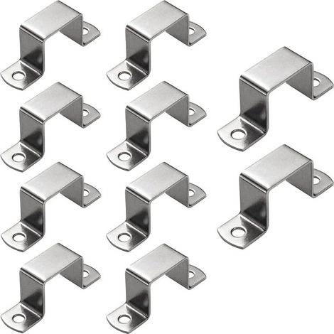 Filiyano-Collier de serrage carré pour tube (lot de 10), collier de serrage oblong carré, boucle de serrage en acier inoxydable pour tube carré (1/5)