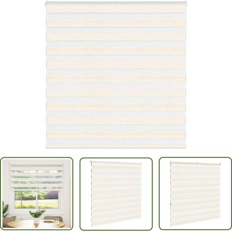 vidaXL Zebrarollo Marmorbeige 150x150cm Stoffbreite 145,9 cm Polyester (1/5)