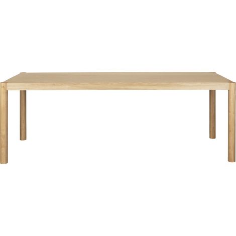 Table à manger 220x92,5x76 cm en frêne naturel et bois massif (1/5)