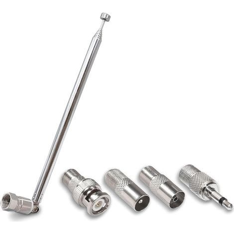 x 7-teilige Teleskop-Radioantenne, Edelstahl, 75 cm, HiFi FM DAB-Empfänger, Indoor-Audiosystem (1/5)