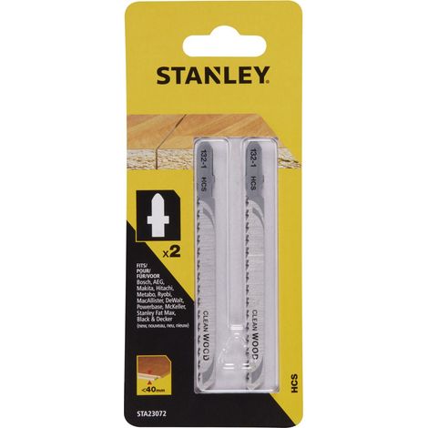 Hojas HCS para sierra de calar para madera x2 73mm Stanley STA23072-XJ