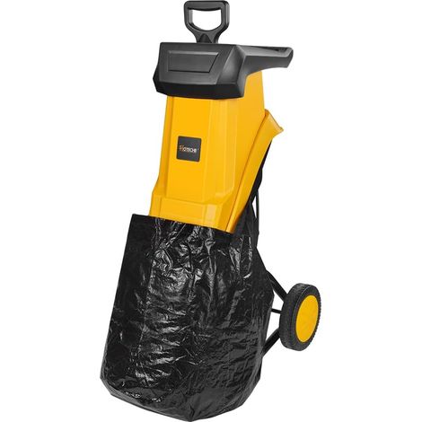 Broyeur de jardin électrique, 2500 W, capacité de coupe 4500 tr/min, capacité de coupe 40 mm, boîte de collecte de 50 l, orange et noir (1/5)
