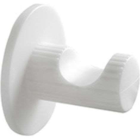 Crochet Mural Ventouse - Rangement Parapluie Salle De Bain Cuisine Chambre - Plastique PP Blanc - Lot De 1 (1/2)