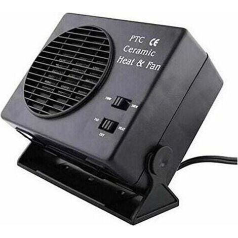 Chauffage soufflant électrique portable en céramique pour chauffage de voiture, dégivreur de fenêtre et désembueur 25A 300W 12V (1/4)