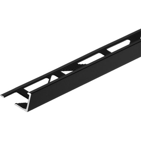 Monmobilierdesign – Lot de 5 profilés de finition en aluminium pour carrelage – Angle droit 10 mm – Longueur 2,5 m – Noir (RAL 9005)