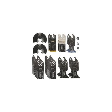 27 Pcs Outil Multifonction Lame Scie Oscillante, Universelle Saw Blades Accessoires pour Plastique, Bois, Métal, Compatible avec Fein Multimaster, Makita, Ryobi, Milwaukee, Dremel et plus