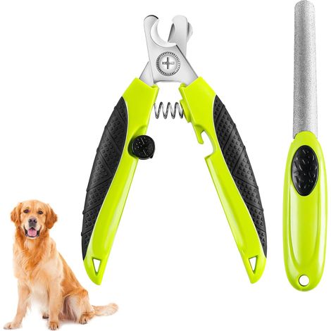 Coupe Ongle Chien, Acier Inoxydable Pet Toilettage Coupe Ongles avec Lime à Ongles, Coupe Griffes pour Grands Moyens et Petits Animaux (1/5)