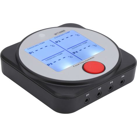 Digitales Lebensmittelthermometer WT308B -40300℃ mit drahtloser Anzeige und zwei Edelstahlfühlern (1/4)