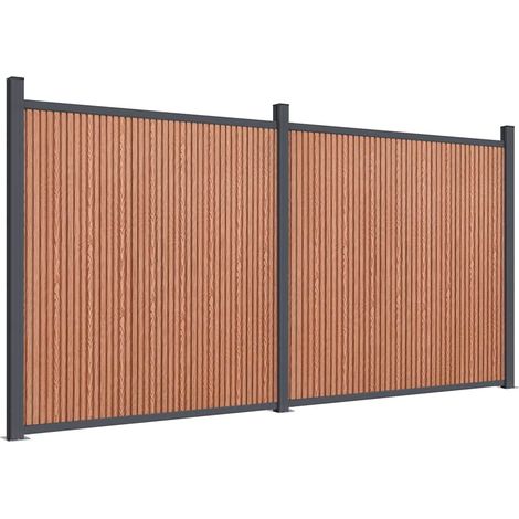 Maison Exclusive - Zaunelement Braun 353x186 cm WPC