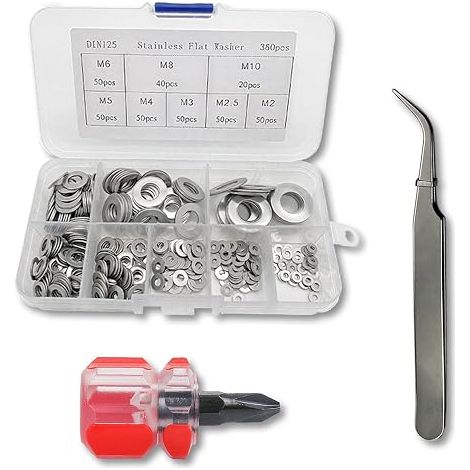Rondelles Métal, Rondelles Plates Inox M2-M10, Kit Fixation (1/5)