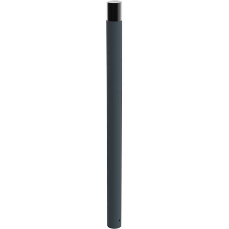 Potelet à sceller Ténor - acier - tête bombée inox et tube Ø 90 - anthracite mat - RAL 7016 (1/2)