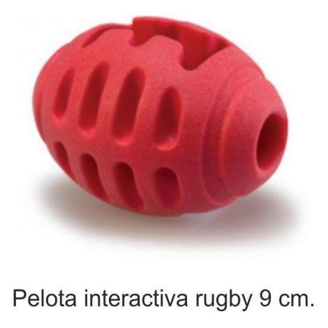 PELOTA INTERACTIVA SNACKS RUGBY 9 cm.