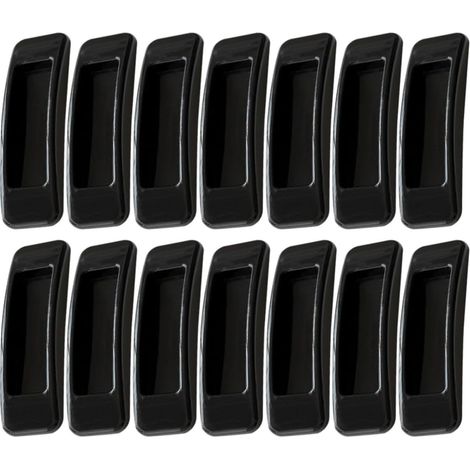 Poignées de meubles adhésives en ABS, noires, lot 20 (1/5)