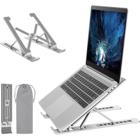 Laptopständer, belüfteter Laptopständer, verstellbarer, ergonomischer, leichter Klapptisch fürs Bett (10-17 Zoll) (1/4)