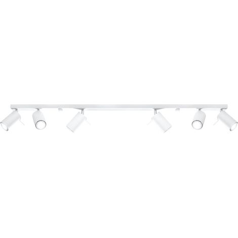 Lámparas de techo Ring blanco acero 6xGU10 118cm Sollux (1/2)