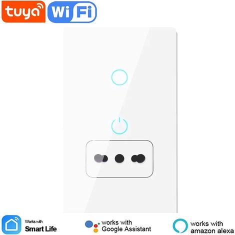 Tuya Interruttore Touch Smart WiFi con Presa Italiana  Dimensione: 1 Pulsante (1/4)