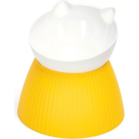 Gamelle surélevée pour chat en forme d'oreille, antidérapante, protège-cou (1/2)