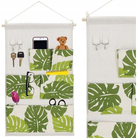 ORGANIZADOR COLGANTE ALFOMBRA PARA PARED PUERTA BAÑO JUGUETES 5 BOLSILLOS (1/5)