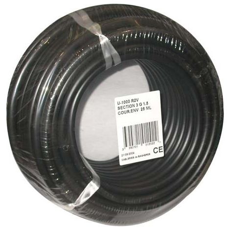 Rig.r2v Kabel 3g1,5 10m Schwarz Spule - Electraline