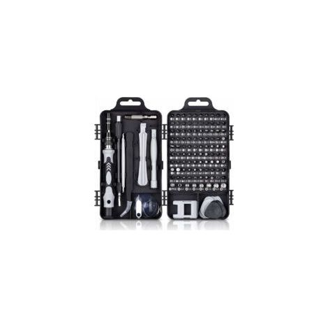 115-in-1 Präzisionsschraubendreher-Set, tragbares magnetisches Präzisionsschraubendreher-Set, Reparaturwerkzeug für Computer/Laptop/iPhone/Brille/Uhr/Smartphone, Schwarz (1/5)