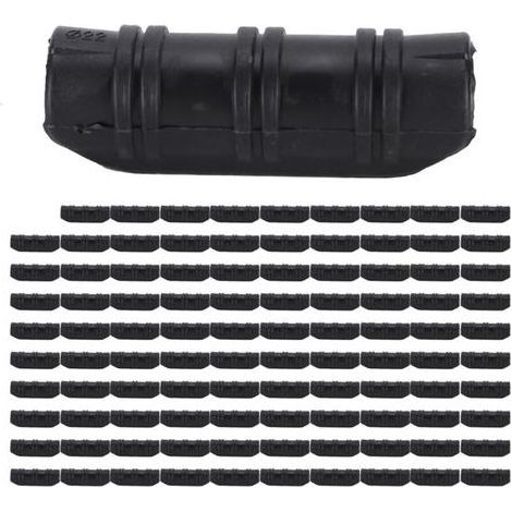 NALOOKAMIC 100 colliers de serrage pour tuyaux de structure de serre, colliers de serrage pour filets d'ombrage de jardin, 22 connecteurs noirs. (1/5)