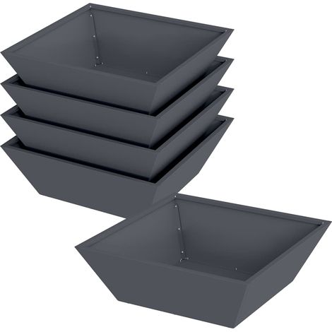 Maison Exclusive - Cache-pot de jardin 5 pcs Anthracite 50 x 50 x 15 cm