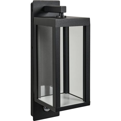 Applique da esterno a LED nera in alluminio con sensore di movimento IP54 Inver (1/5)