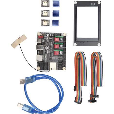 3D-Drucker-Motherboard, Lasergravierer-Kit, 32-Bit-Controller, WLAN, 3,5-Zoll-Touchscreen, 12–24-V-DC-Schrittmotortreiber (1/5)