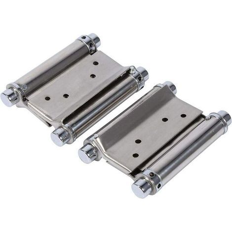 2 bisagras de puerta 3ih, bisagras de doble resorte, bisagras de puerta de acero inoxidable para puertas interiores, bar, cafetería (1/5)