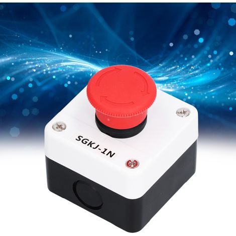 Interrupteur d'arrêt d'urgence étanche SGKJ‑1N, bouton champignon pour circuits de contrôle automatique