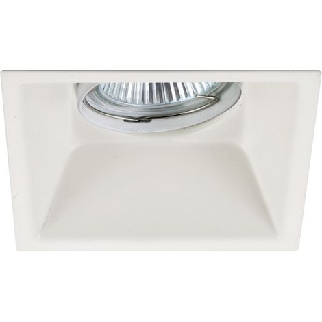 Applique encastrable blanche carrée inclinable.