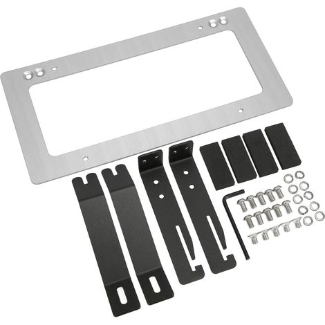 Support de plaque d'immatriculation en aluminium pour Tesla Model 3 2017-2022, kit de montage argenté, remplacement robuste, fixation facile, accessoire auto premium. (1/5)